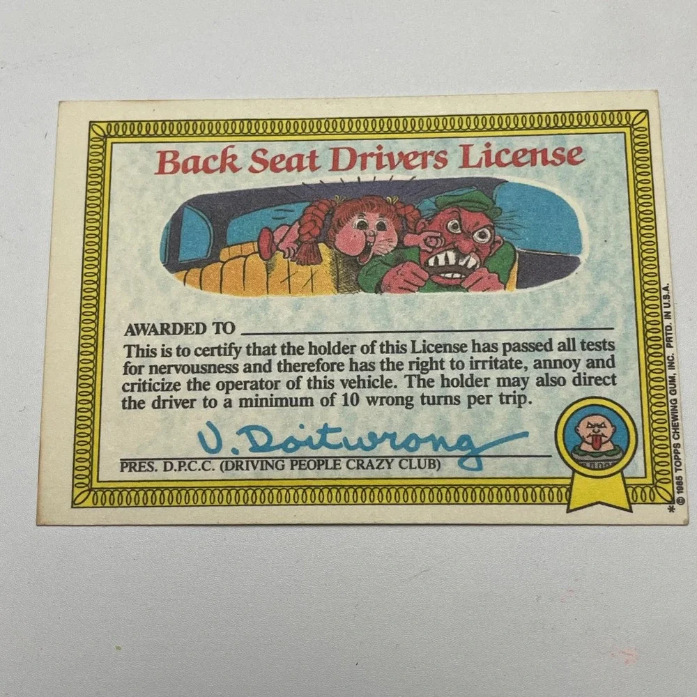 1985 Topps Garbage Pail Kids Series 1 Junky Jeff 22a Vtg Trading Card Sticker